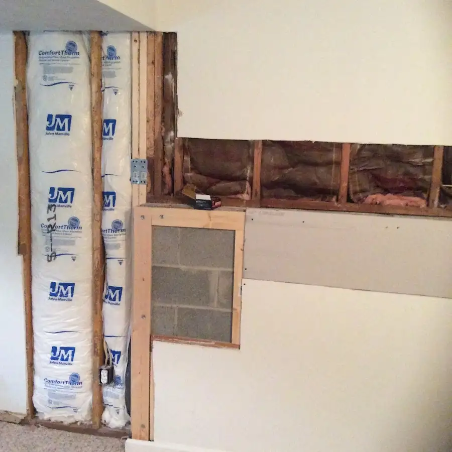 Wall insulation replacement during Contents Cleaning & Restoration in Dulles Town Center